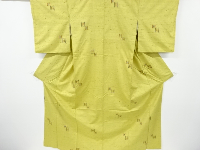 JAPANESE KIMONO / VINTAGE KIMONO / SILK / FUSHI TSUMUGI / WOVEN SQUARES